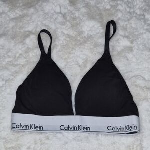 *2/20* Calvin Klein Black Bralette with Logo Band